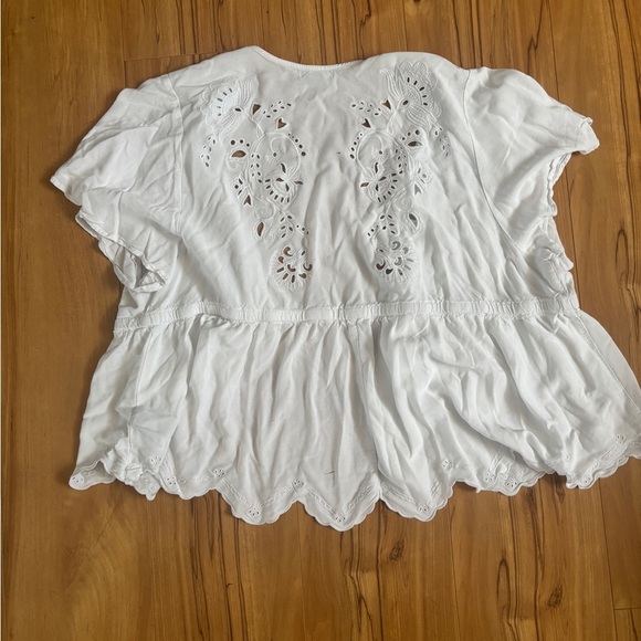 Torrid Eyelet Challis Tie Front Third Piece - Picture 6 of 7